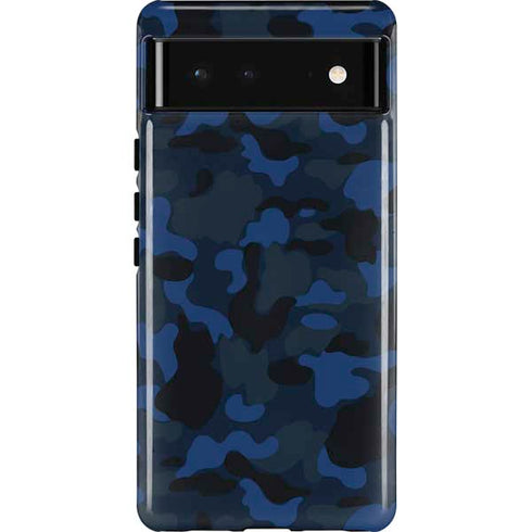Blue Street Camo Pixel Cases
